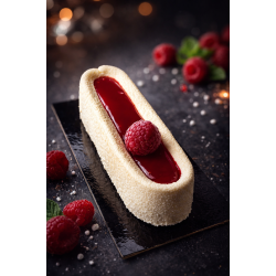 bavarois chocolat blanc insert framboise individuel