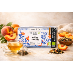 Thé blanc bio a la pêche et abricot